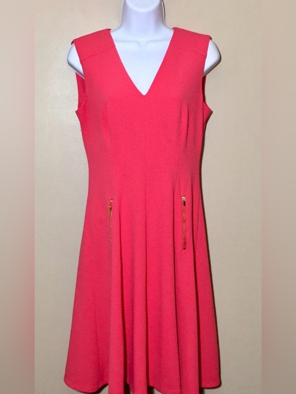Ronni Nicole Coral V-Neck Dress